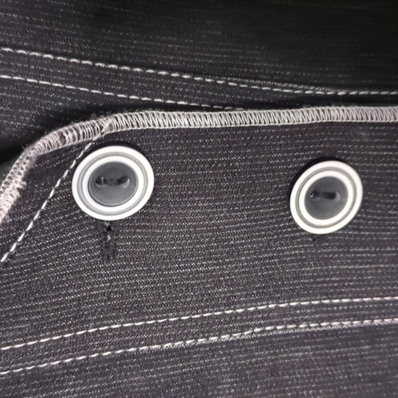 PICADILLY* 2pc jacket/top & skirt set. Short sleeve button front, rivet detail - Picture 16 of 16